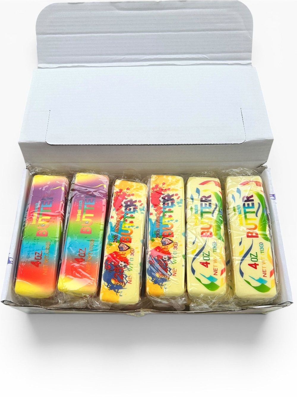 12 Pack Butter Stick Squishy Slow-Rising Scented Fidget Toys Bulk Wholesale Lot